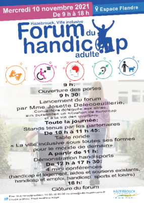 Forum du handicap adulte le mercredi 10 novembre 2021 à Hazebrouck